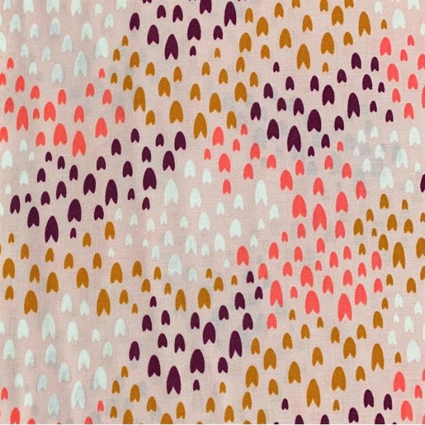 Bomuld - Summer of Love, Sugar Poppy Fabric by Cotton + Steel - pr. 0,25 meter